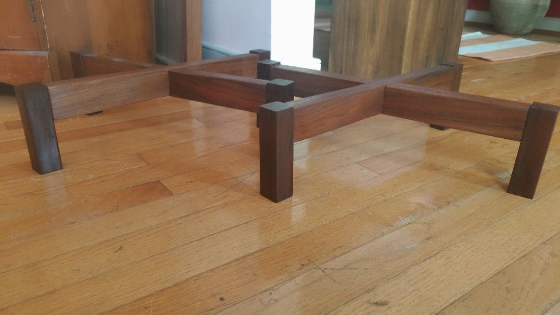 Raised solid walnut speaker stands Etsy
