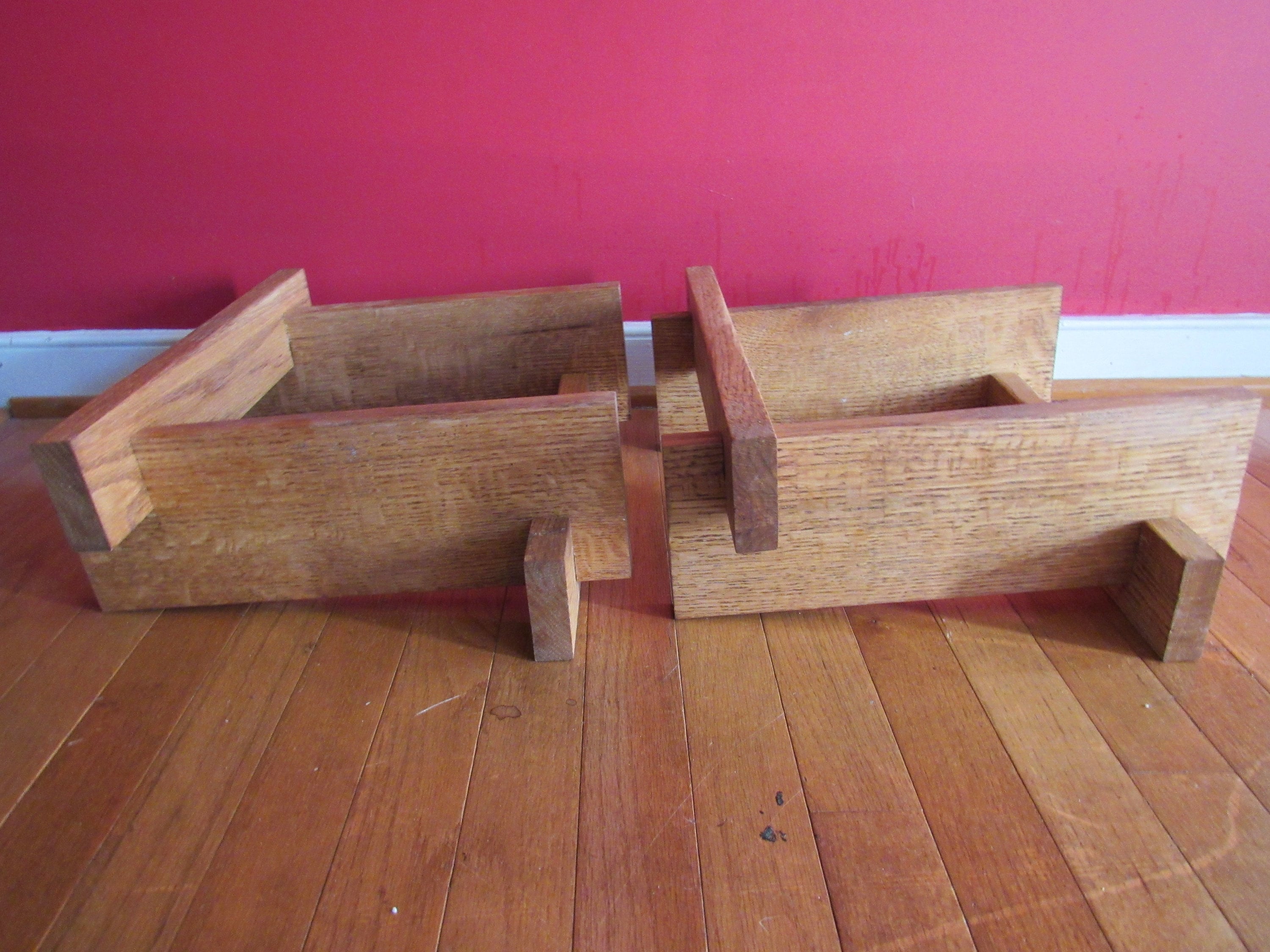 Back tilted oak speakers stands for Acoustic Research AR3 Etsy