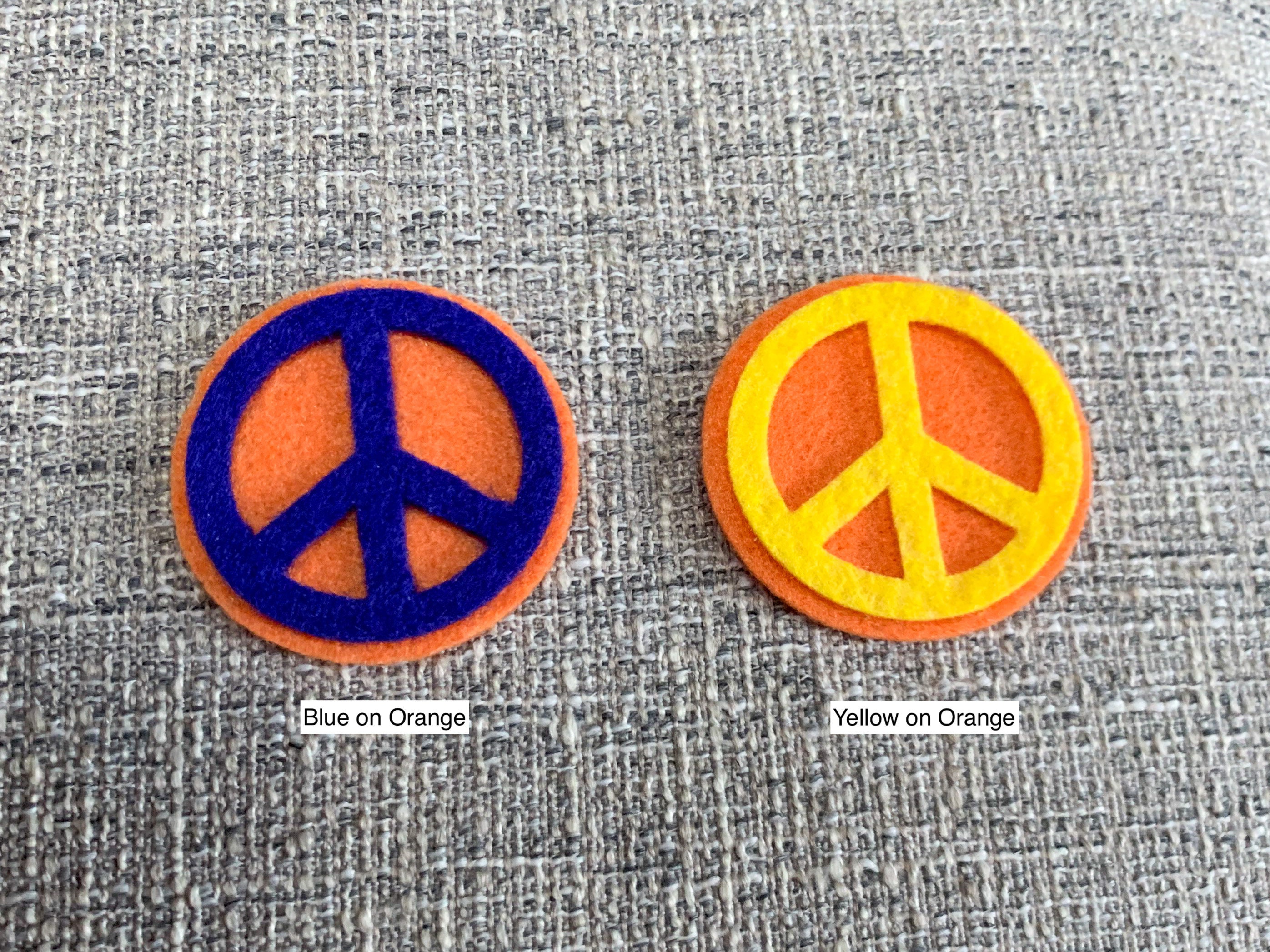 Felt Peace Sign Pin Etsy