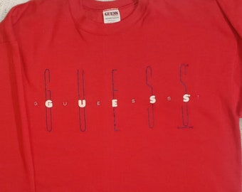 red guess sweatshirt