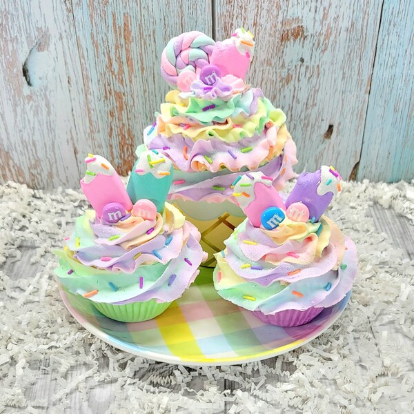 Ice cream cupcake fake candy cupcake for ice cream candy party and holiday décor
