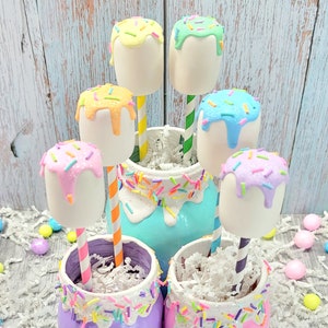 Fake Marshmallow on a Stick Candy - Whimsical Faux Treat for Sweet Decor