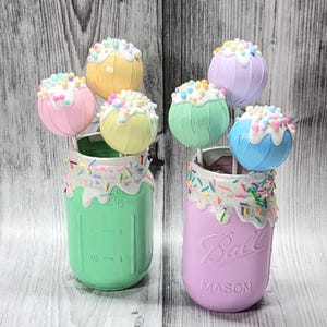 Fake Cake Pop, Sprinkle Cake Pop for Candyland Party, Sweet One, Baby Shower, Baby Sprinkle, Princess Party Decor, With Lots of Love By Jen