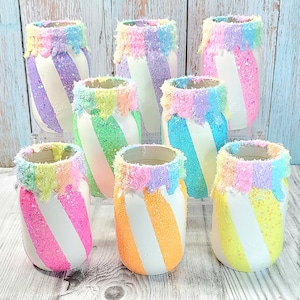 Ice cream jar, Snow Cone Jar, Candy jar, Ice cream Party décor, kitchen décor, Home and Office Décor, Sprinkle Décor, Candy Décor, Donut