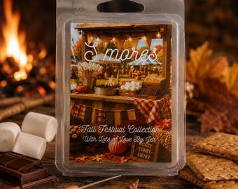 Smores Wax Melts, Handmade Chocolate Scented Soy Blend Wax, Fall Cozy Home Fragrance, Autumn Decor