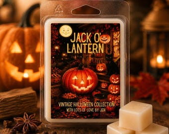 Jack O Lantern Wax Melts, Woodsy Pumpkin Scent, Halloween Wax Melts, Fall Home Fragrance, Halloween Gift