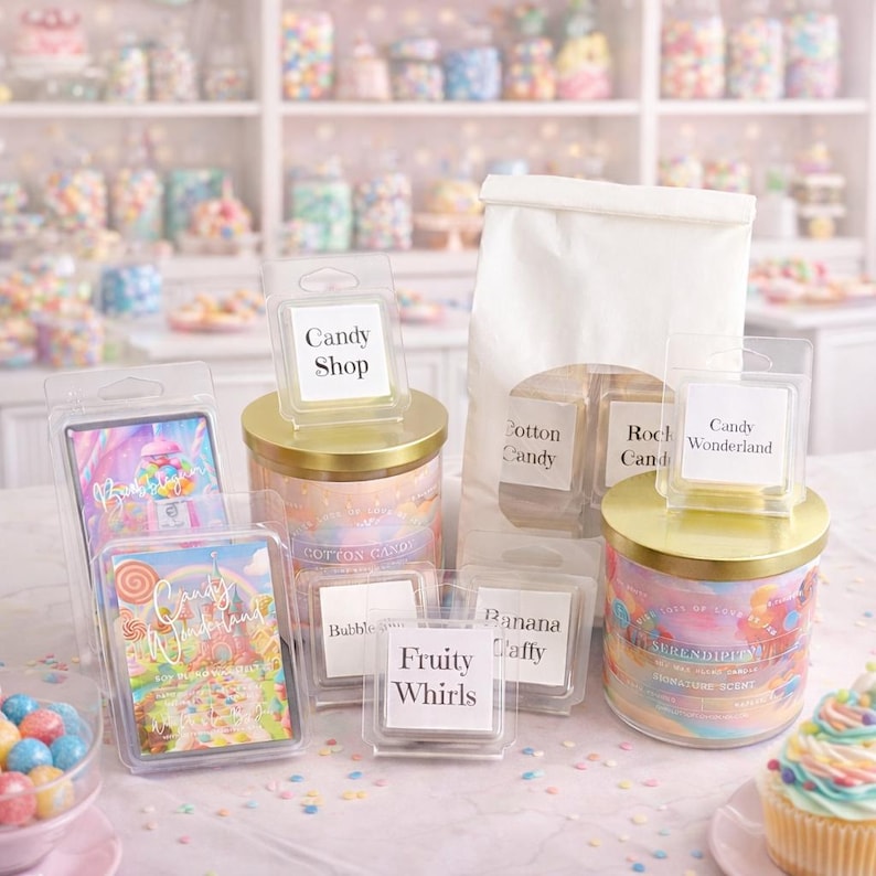 Grape popsicle and frosted candy apple wax melts.