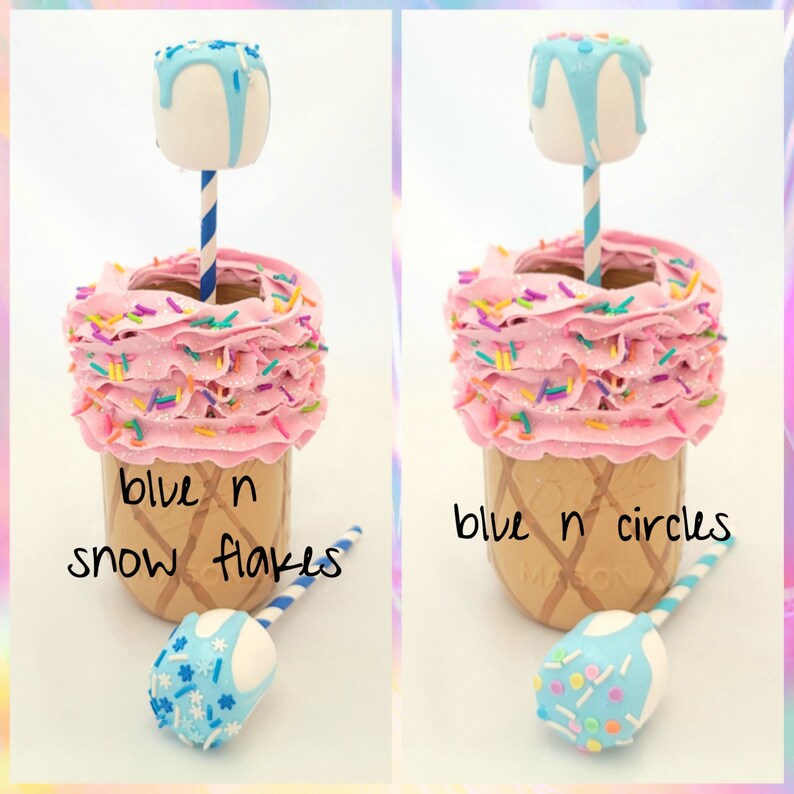 Fake Marshmallows on a Stick Christmas Winter Themed Fake Bake Etsy