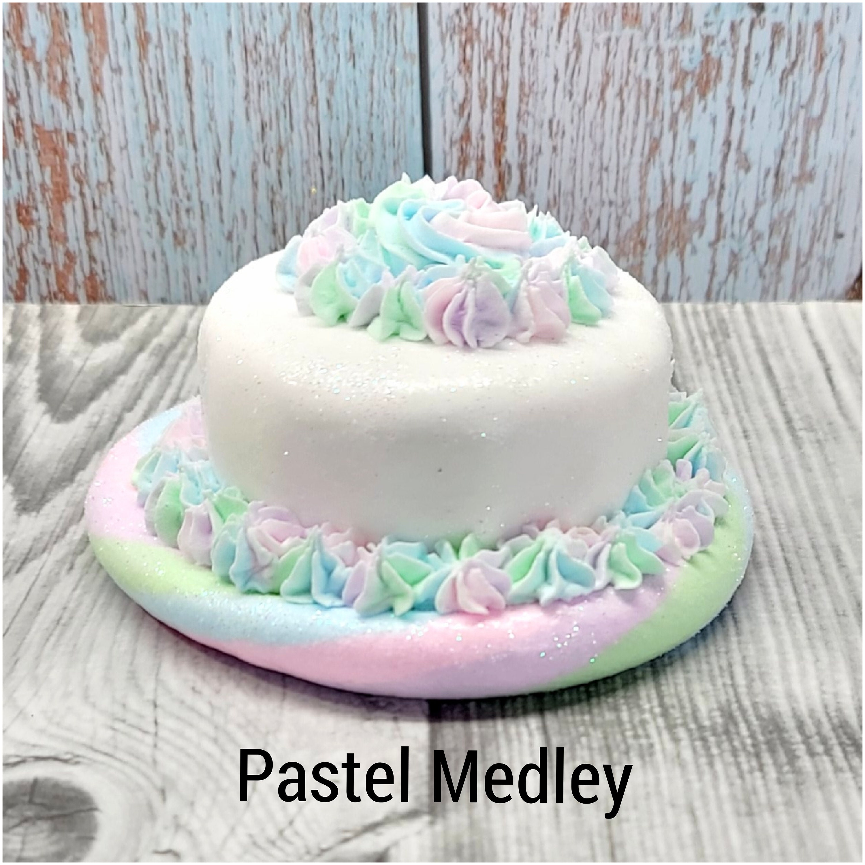 Faux Cotton Candy With Charming Stand