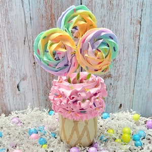 Fake meringue lollipop faux lollipop  candy party décor