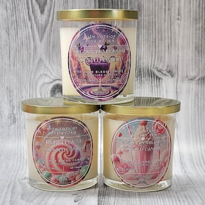 Candy Shop Candle Collection, Cotton Candy, Bubblegum, Candyland, Fruity Cereal,  Strawberry Milkshake, Scented Hand Poured Candles