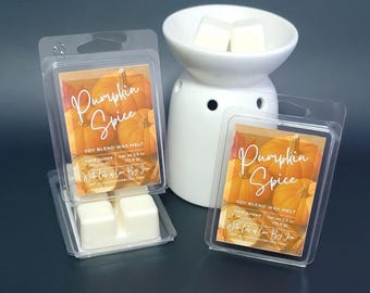 Pumpkin Spice Wax Melts, Bakery Scent Wax Melt Collection, Pumpkin Spice Vanilla Brown Sugar, Cozy Fall Home Fragrance, Hand Poured Soy