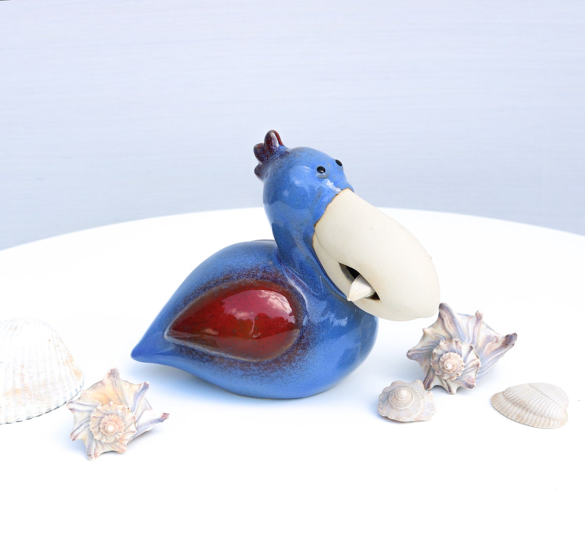 Ceramic Pelican Statue / Porcelain Pelican Figurine Pottery / Etsy.de
