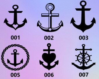 Anchor Car Decal Etsy