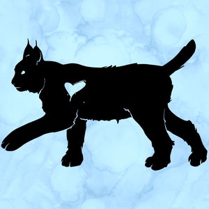 Bobcat heart decal