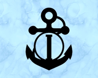 Anchor letter I decal