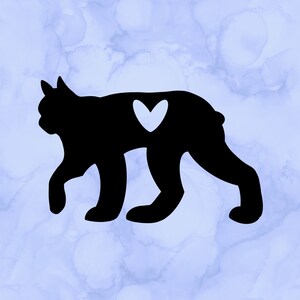 Bobcat heart decal