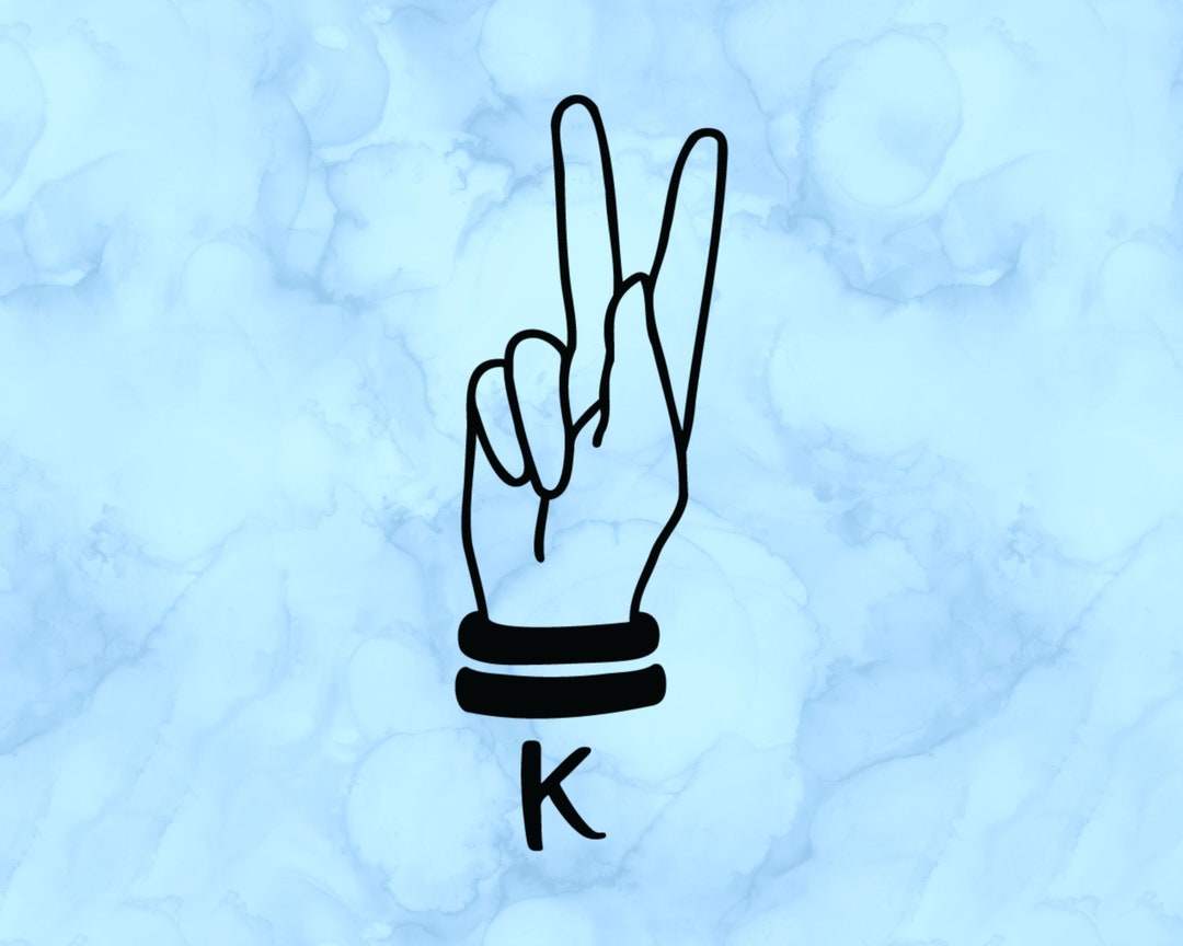 Sign Language Letter K Decal - Etsy