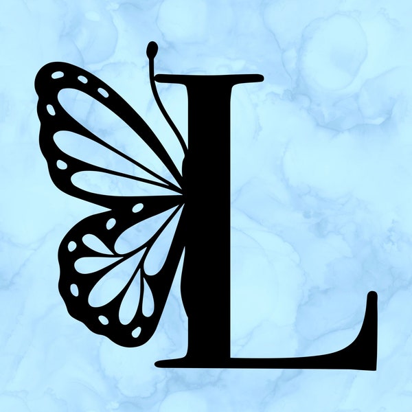 Butterfly Letter Decal Etsy