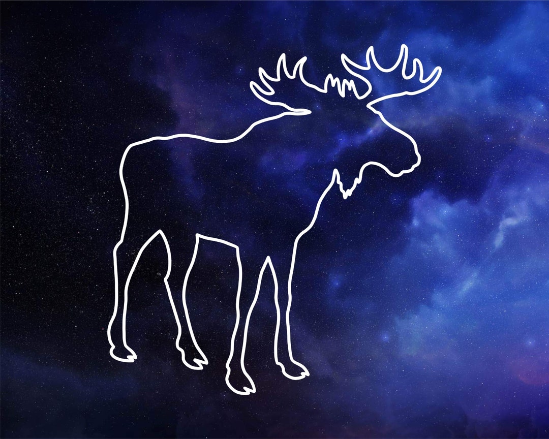 Moose Outline Decal - Etsy
