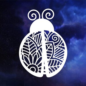Ladybug zentangle decal