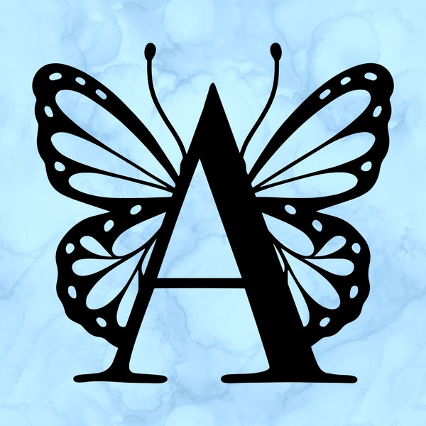 Butterfly Letter Decal Etsy