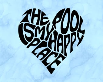 The pool is my happy place decal