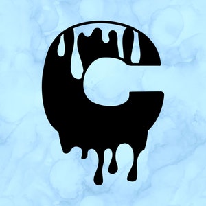 Drip letter C decal