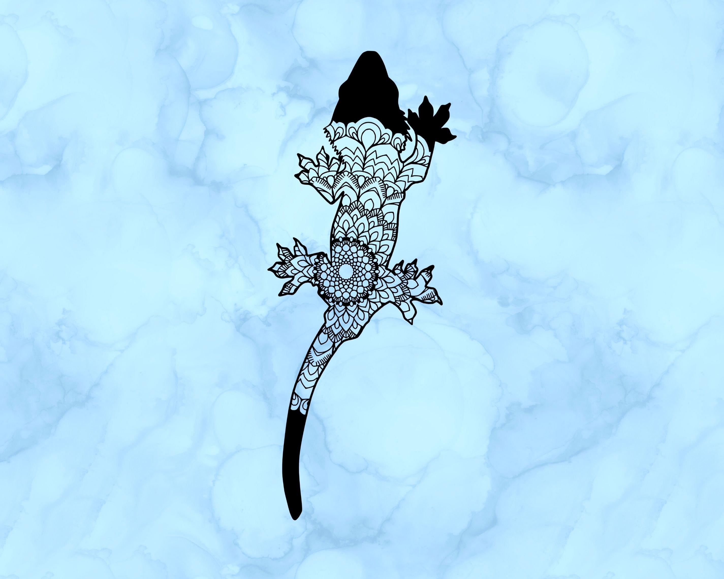 Zentangle Gecko Crested Gecko Zentangle Decal - Etsy