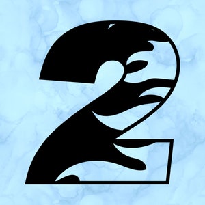 Flame number 2 decal