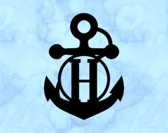 Anchor letter H decal