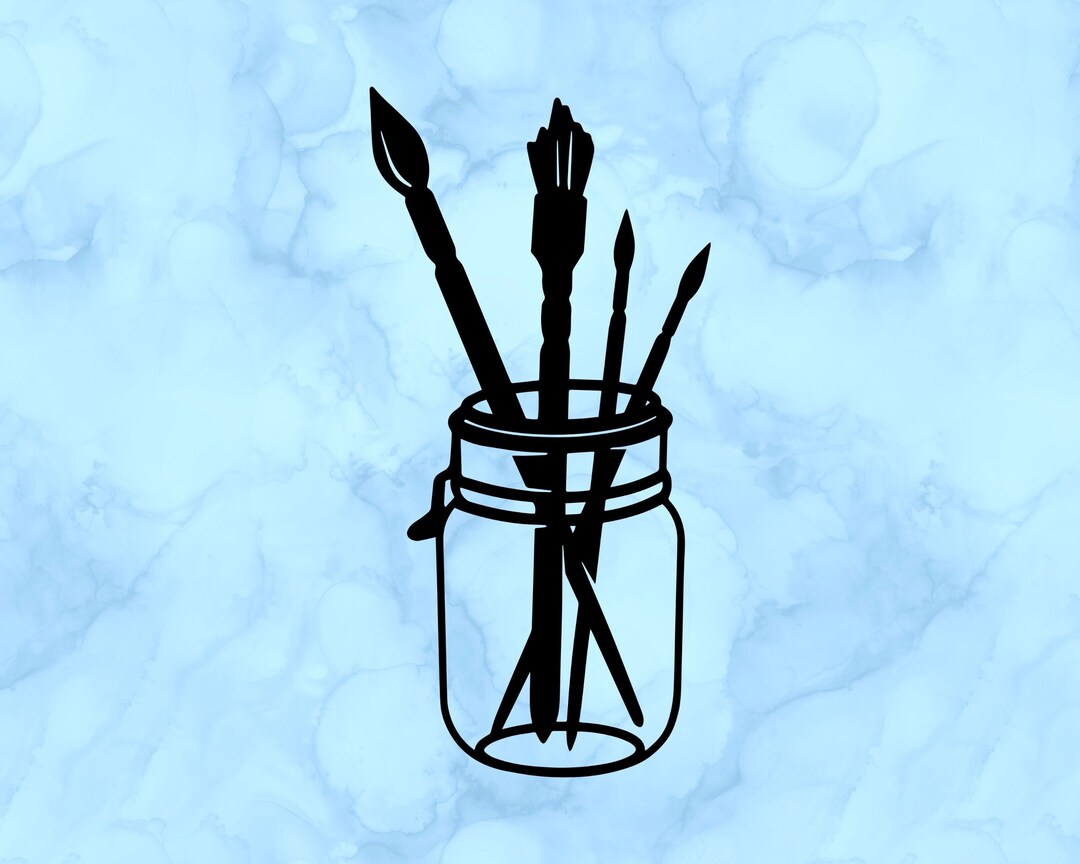 Paint Brushes Decal Etsy