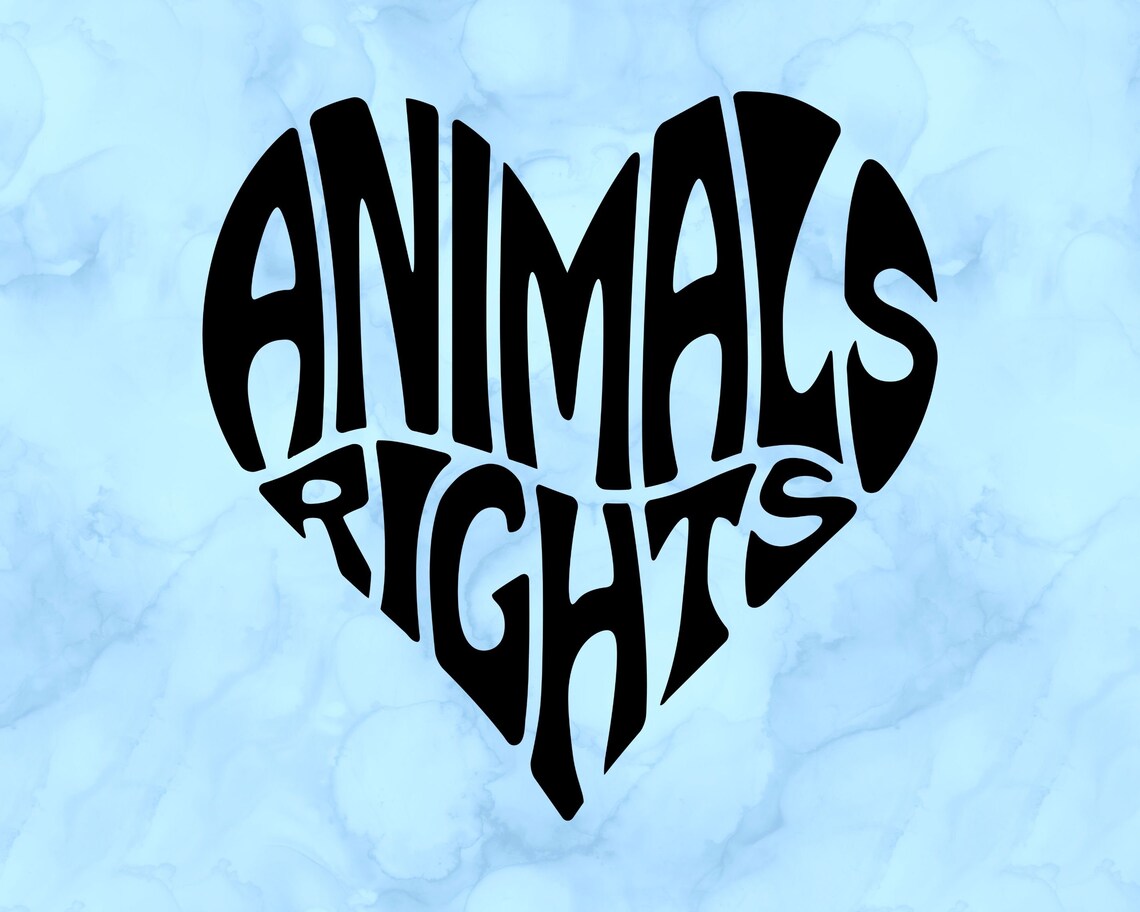 Animal Rights Text Grey Animal Rights Decal - Etsy