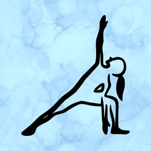 Yoga pose decal