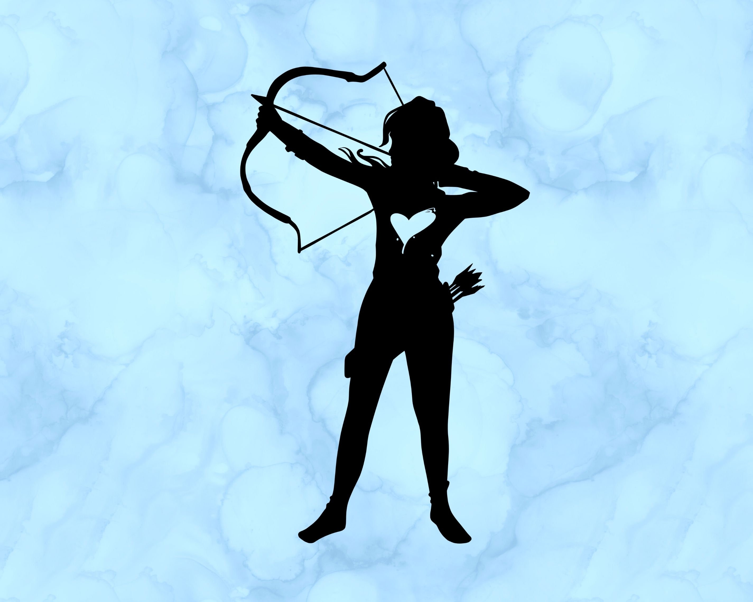 Archery heart decal Etsy