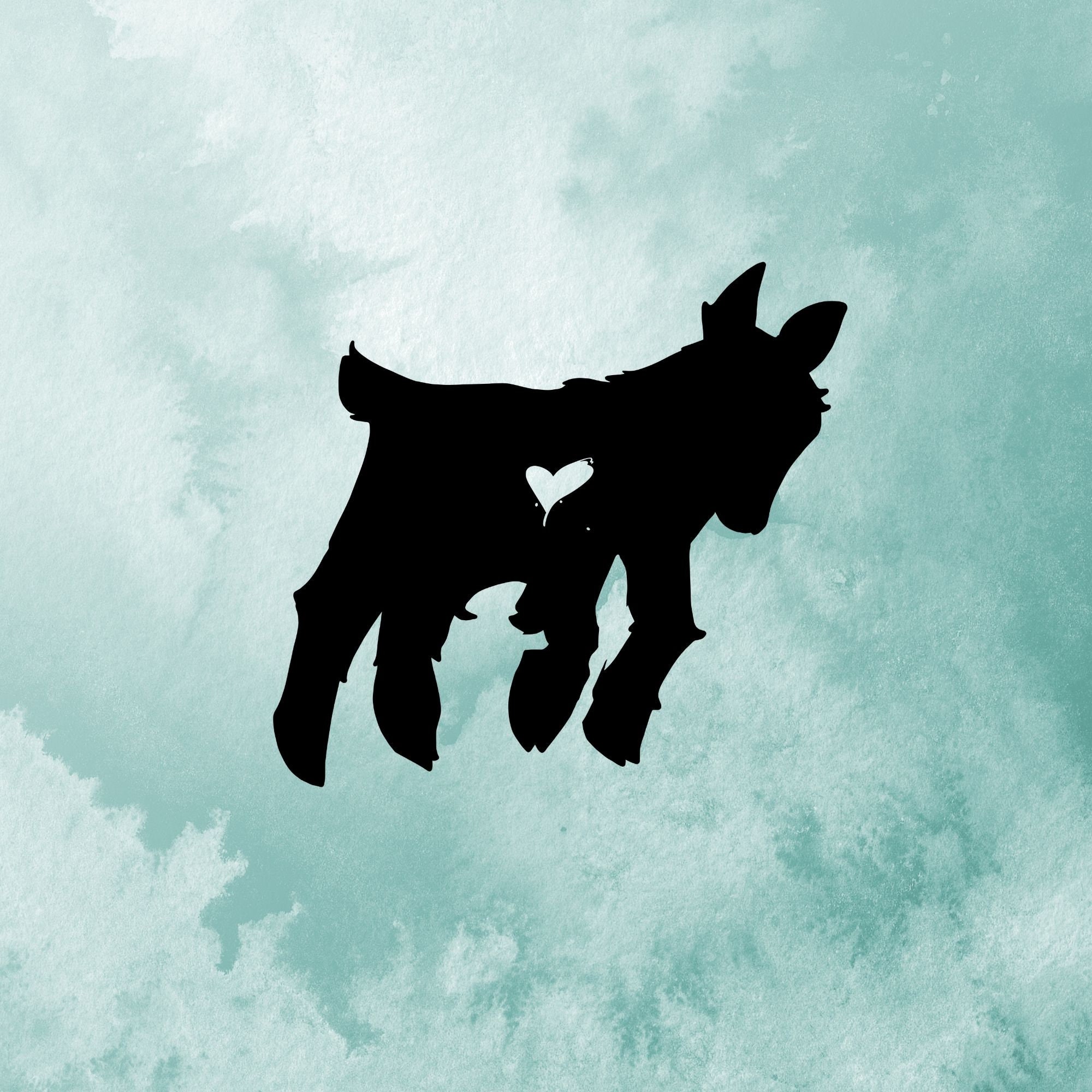 Goat heart decal | Etsy