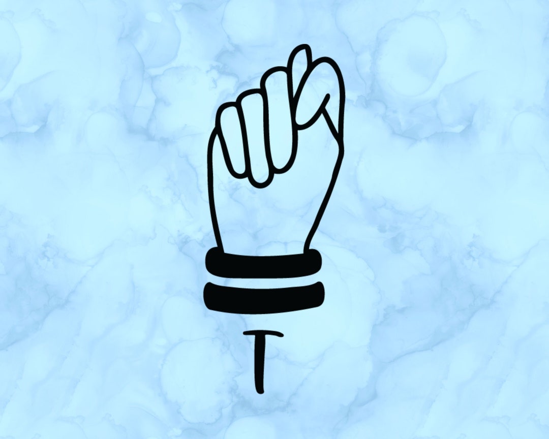 Sign Language Letter T Decal Etsy