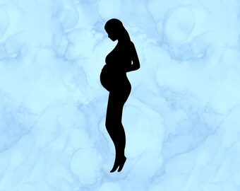 Pregnant woman decal