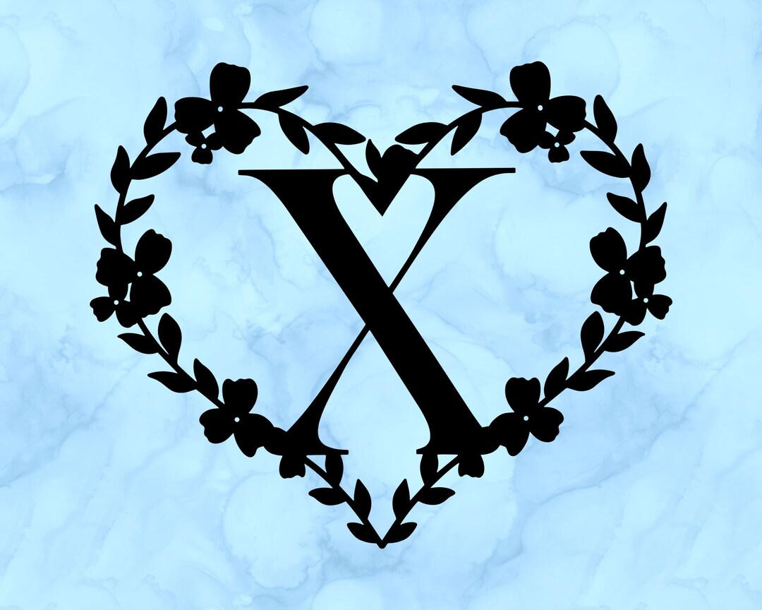 Heart Letter X Decal - Etsy