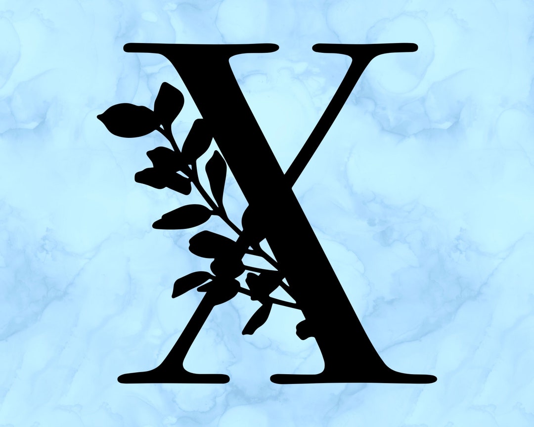 Foliage Letter X Decal - Etsy