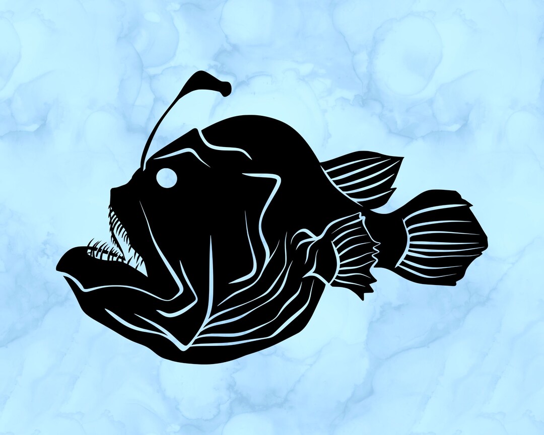 Angler Fish Decal - Etsy