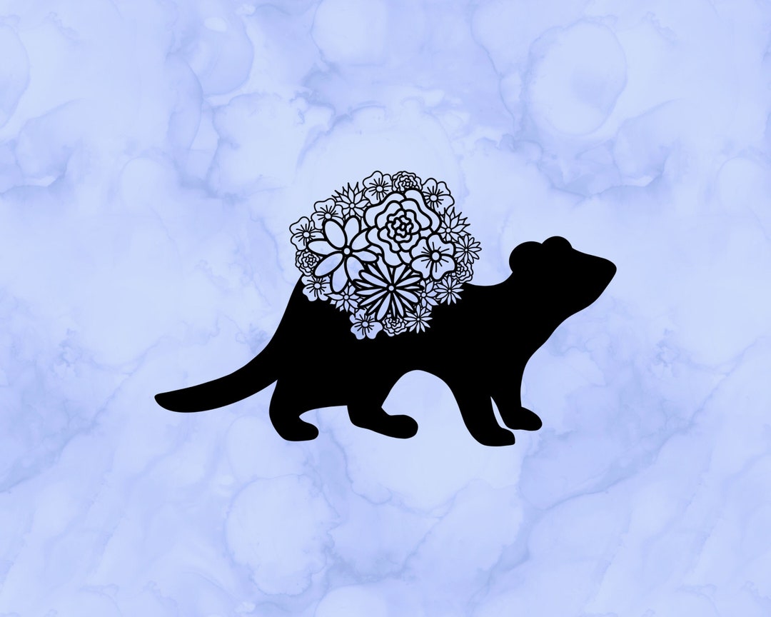 Ferret Zentangle Decal Etsy
