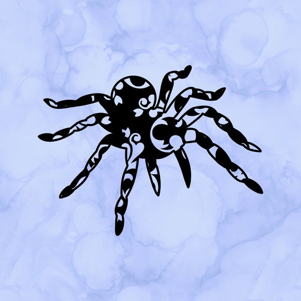 Floral spider decal