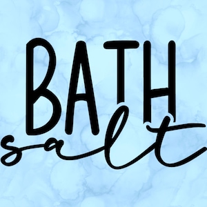 Bath salt decal