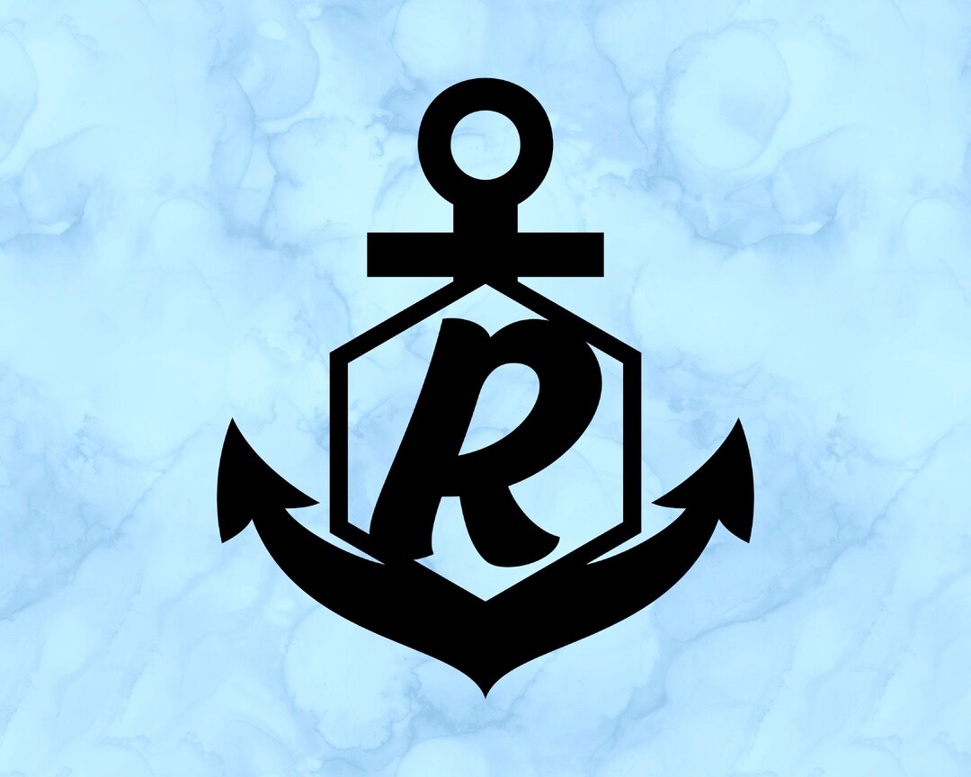 Angular R Letter Anchor Letter R Decal - Etsy