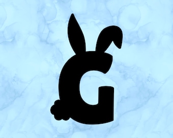 Bunny letter G decal
