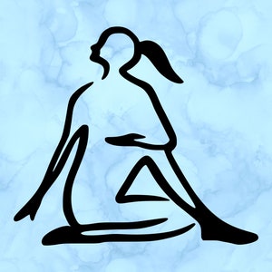 Yoga pose decal