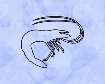 Shrimp outline decal