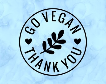 Go vegan thank you decal