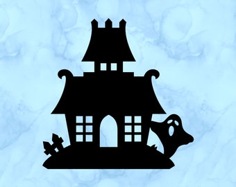 Halloween haunted house decal